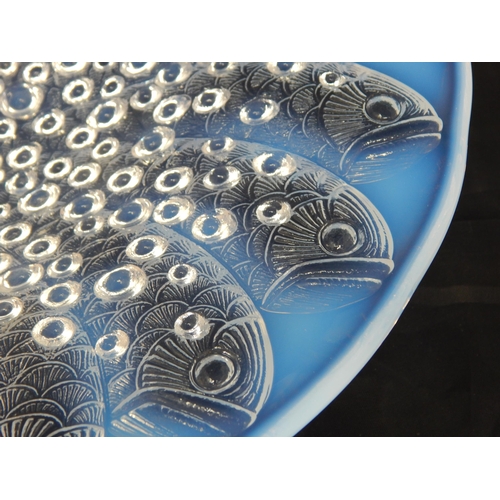 485 - RENE LALIQUE (1860-1945) Opalescent Roscoff Bowl: Designed 1932: Diameter 35.5cm