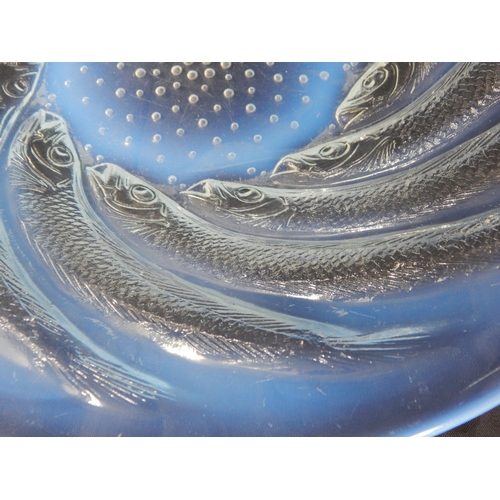 487 - RENE LALIQUE (1860-1945) Opalescent Poissons Bowl: Designed 1921: Diameter 30cm