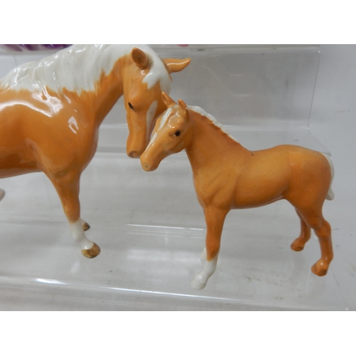 637 - A Group of Ceramics Including Beswick Horse & Foal, Beswick Dogs, Wade, Royal Doulton, Coalport etc