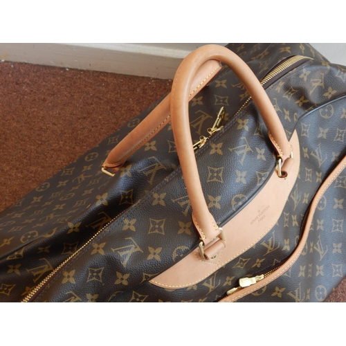 164 - Louis Vuitton Large Monogram Travel Bag, twin handled with concealed extendable handle on wheels wit... 