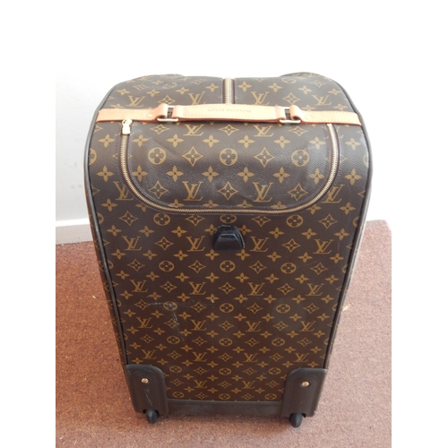 164 - Louis Vuitton Large Monogram Travel Bag, twin handled with concealed extendable handle on wheels wit... 