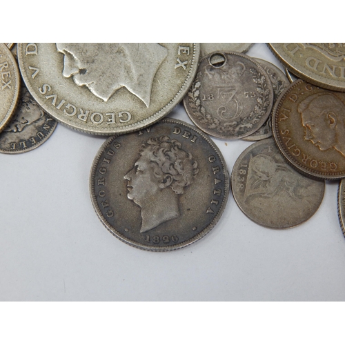 2 - A Quantity of Pre-1947 Silver Coinage including an 1826 George IV Shilling, QV Sixpence etc