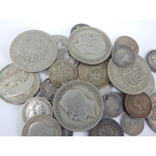 2 - A Quantity of Pre-1947 Silver Coinage including an 1826 George IV Shilling, QV Sixpence etc