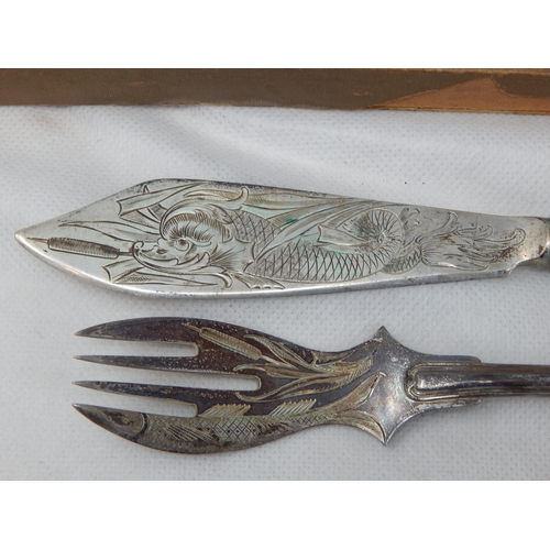 137 - Canteen of Silver 800 Standard German Fish Cutlery for 12 Place Settings, Each Piece Engraved with a... 