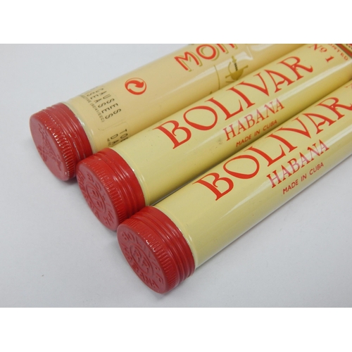 552 - Cigars: Montecristo & Bolivar: Still in Original Tin Tubes.