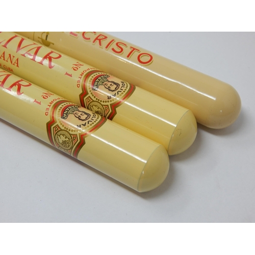 552 - Cigars: Montecristo & Bolivar: Still in Original Tin Tubes.