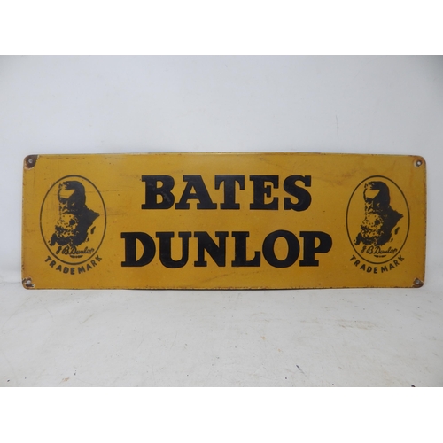 68 - Bates Dunlop Steel & Enamel Sign: Measuring 61cm x 20cm