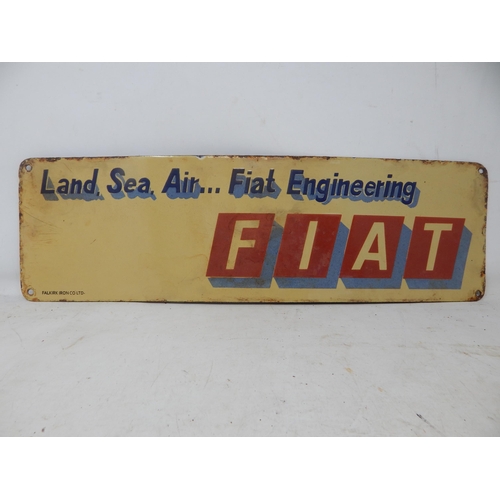 70 - Fiat Steel & Enamel Sign: Measuring 50.5cm x 15.5cm