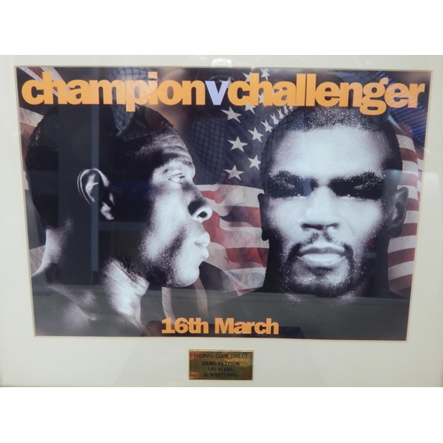 645 - Bruno Vs Tyson, Saturday 16th March 1996, Las Vegas: Framed & Glazed Picture & Programme