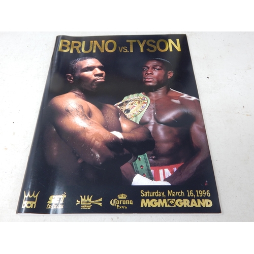 645 - Bruno Vs Tyson, Saturday 16th March 1996, Las Vegas: Framed & Glazed Picture & Programme