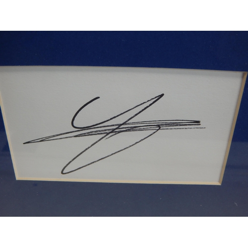 651 - CHELSEA F.C: Signed Card Below Photograph: Framed & Glazed Measuring 51.5cm x 41.5cm