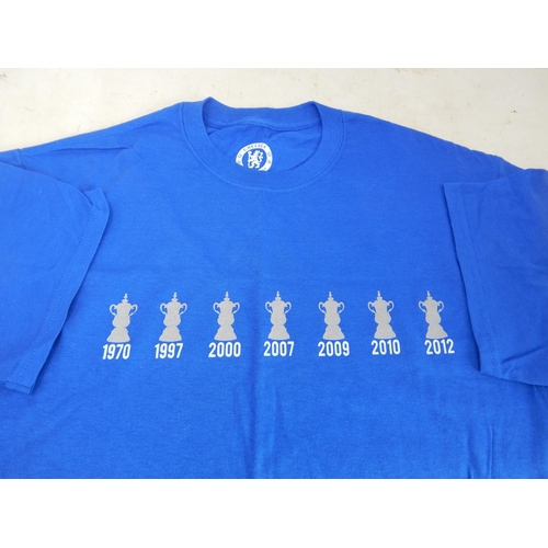 653 - CHELSEA F.C: T-Shirt 1970-2012 Cup Winners: (size medium)