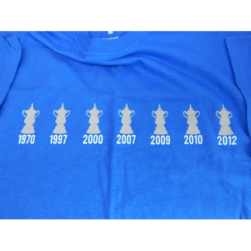 653 - CHELSEA F.C: T-Shirt 1970-2012 Cup Winners: (size medium)