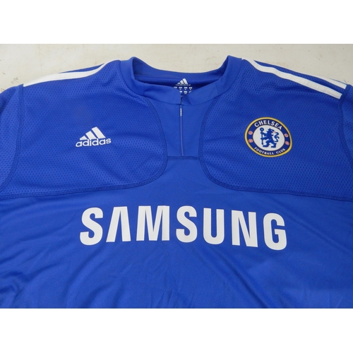 654 - CHELSEA F.C: 2009-2010 Addidas Home Shirt with Tags: (size XL)