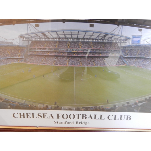 656 - CHELSEA F.C: Large Framed & Glazed Photographic Picture of Stamford Bridge: Measuring 103cm x 42cm