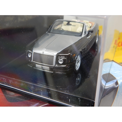 548 - A Collection of Model Vehicles Including a Minichamps Rolls Royce Phantom Drophead Coupe, Hot Wheels... 