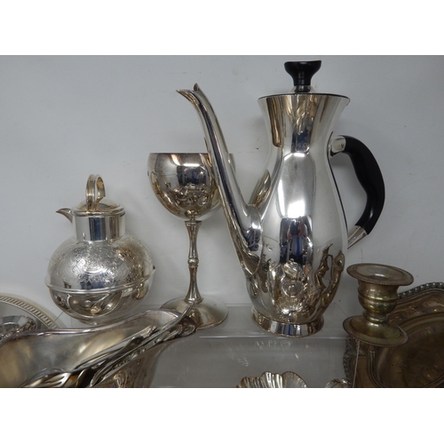 151 - A Quantity of Silver Plated Wares Including Entree Dishes, Candelabra etc (lot)