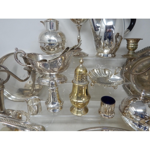 151 - A Quantity of Silver Plated Wares Including Entree Dishes, Candelabra etc (lot)