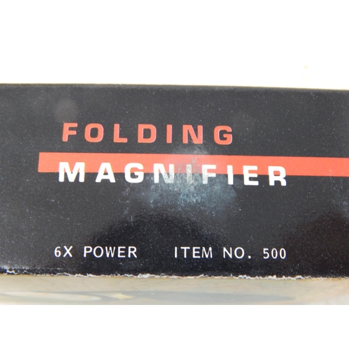 152 - 6 x Brand New Folding Magnifiers (boxed)