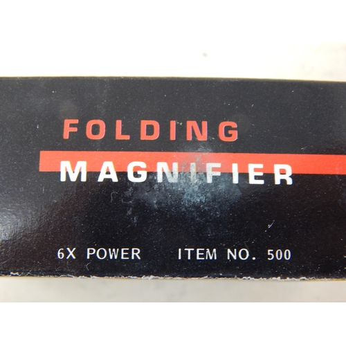 199 - 6 x Brand New Folding Magnifiers (boxed)