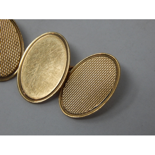 286 - A Pair of 9ct Yellow Gold Cufflinks (Not Personalised) Weight 8.18g