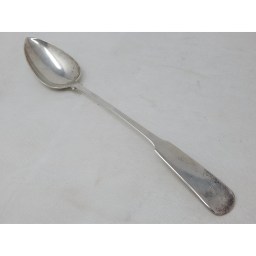 725 - George III Provincial Scottish Silver Stuffing Spoon by Robert Keay of Perth: Length 33cm: Weight 11... 