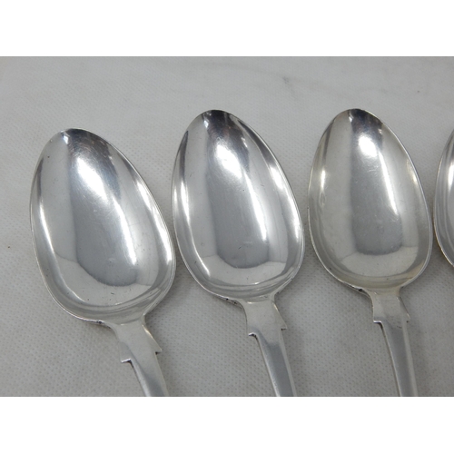 728 - Set of 6 Victorian Silver Dessert Spoons Hallmarked Exeter 1850 by Josiah Gregory: Length 18cm: Weig... 