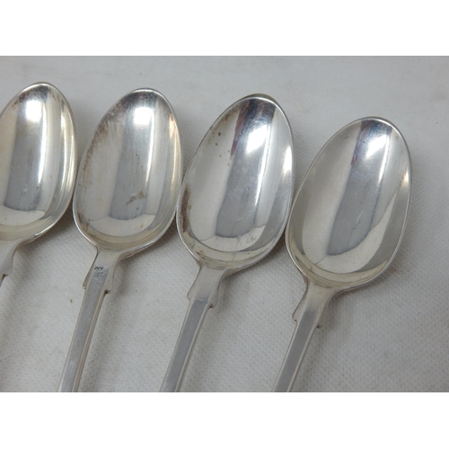 729 - Set of 6 Victorian Silver Dessert Spoons Hallmarked London 1864 by William Smily: Length 18cm: Weigh... 