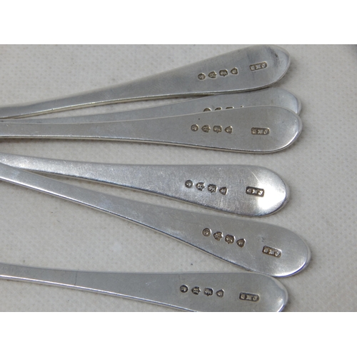 732 - Victorian Set of 6 Silver Teaspoons Hallmarked London 1883 by George Maudsley Jackson: Length 12.5cm... 