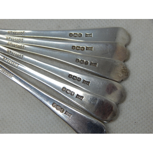 733 - Set of 6 Silver Coffee Spoons with Crossed Golf Club & Ball Terminals: Hallmarked Sheffield 1933 by ... 