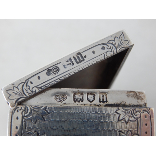 745 - Edwardian Silver Table Snuff Box Hallmarked London 1908 by Goldsmiths & Silversmiths: Measuring 10cm... 