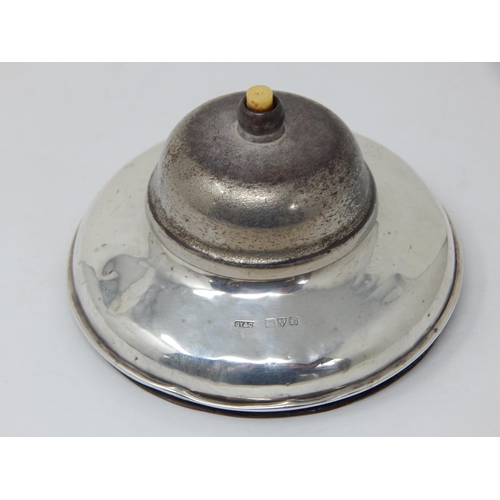 754 - Antique Silver Cased Top Wind Shop Counter Bell: (working) Hallmarked Chester 1911 by Grey & Co: 10.... 