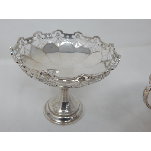 779 - Edwardian Silver bon Bon Dish with Twin Handles Hallmarked London 1908 by Holland, Aldwinckle & Slat... 