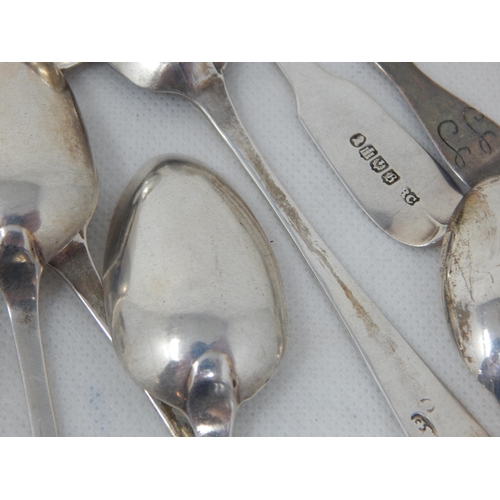 783 - A Quantity of George III & Later Silver Spoons Including Irish, Scottish Provincial & English: Vario... 