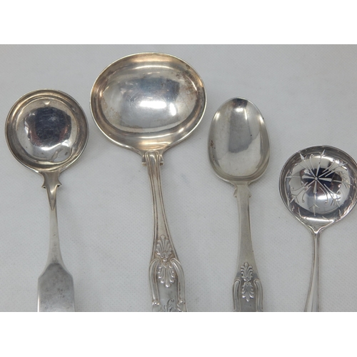 784 - A Silver Toddy Ladle Hallmarked Newcastle 1839 by Peter Lambert, Scottish Dessert Spoon, Edinburgh 1... 