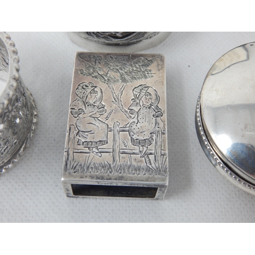 785 - A Group of Continental Silver Including a Pair of Indian Silver Napkin Rings, Spoons etc