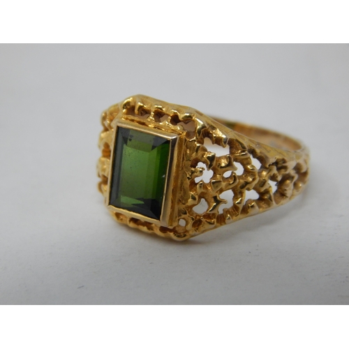 167 - 9ct Yellow Gold Gem Set Ring: Size O: Gross weight 4.12g