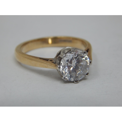 190 - 9ct Yellow Gold Gem Set Ring: Size N: Gross weight 4.36g