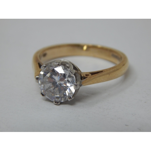 190 - 9ct Yellow Gold Gem Set Ring: Size N: Gross weight 4.36g