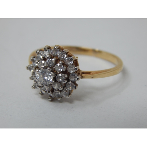 196 - 9ct Yellow Gold Gem Set Ring: Size O: Gross weight 2.40g