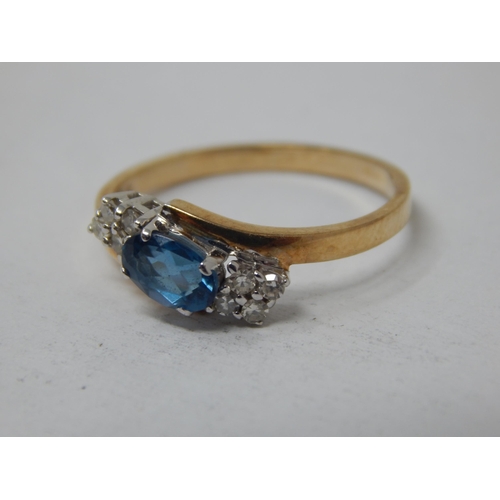 291 - 9ct Yellow Gold Gem Set Ring: Size N: Gross weight 1.92g