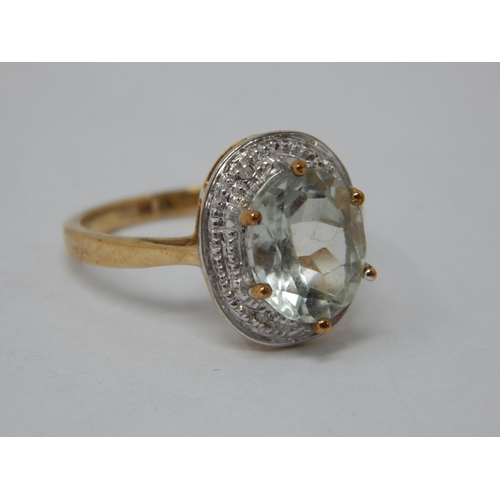 470 - 9ct Yellow Gold Gem Set Ring: Size O: Gross weight 3.13g