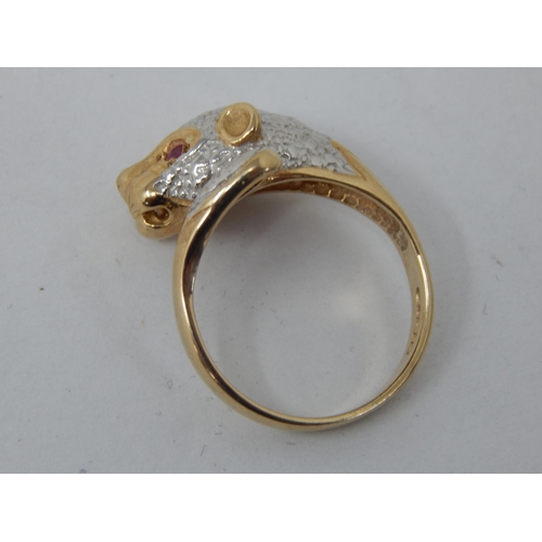 475 - 9ct Yellow Gold Gem Set Ring: Size N: Gross weight 5.12g