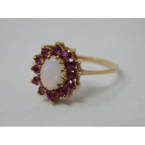 692 - 9ct Yellow Gold Gem Set Ring: Size N: Gross weight 1.93g