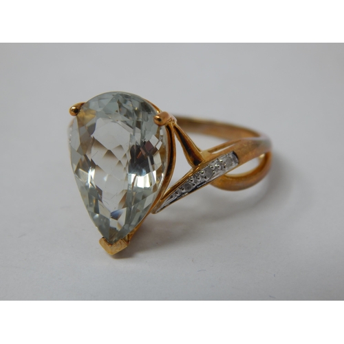 698 - 9ct Yellow Gold Gem Set Ring: Size O: Gross weight 4.00g