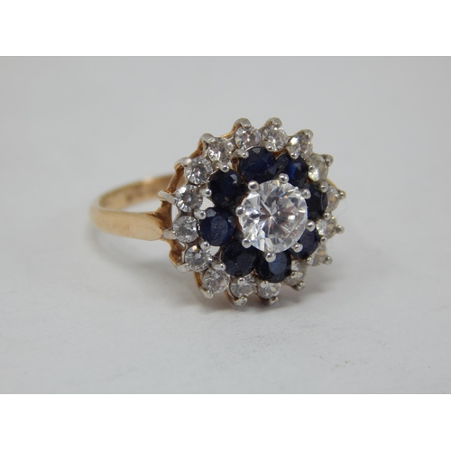 857 - 9ct Yellow Gold Gem Set Ring: Size M: gross weight 2.96g