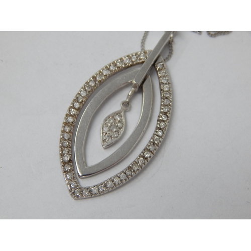 890 - 9ct White Gold Pendant on 9ct White Gold Chain (42cm) Gross weight 4.17g