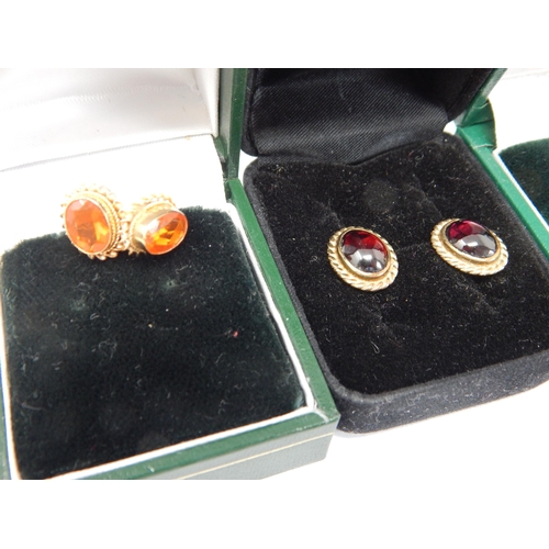 916 - Four Pairs of 9ct Gold Earrings in presentation boxes