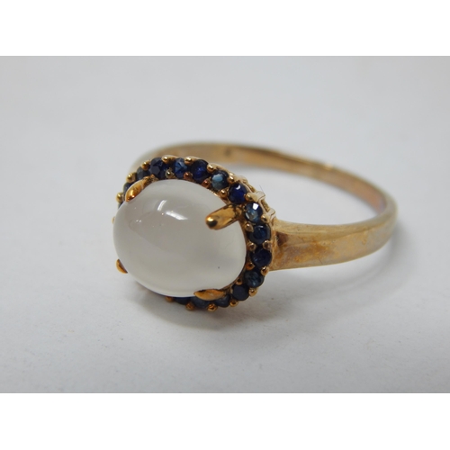 929 - 9ct Yellow Gold Gem Set Ring: Size O: Gross weight 2.70g