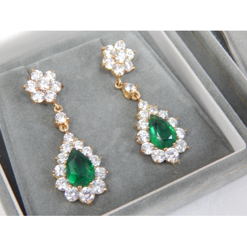 947 - Two Pairs of 9ct Gold Drop Earrings in presentation cases